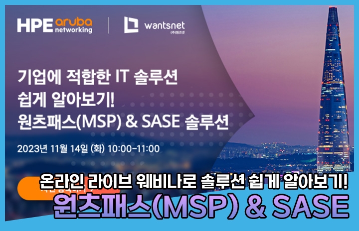 [기업에 적합한 IT 솔루션 쉽게 알아보기! 원츠패스(MSP)&SASE 솔루...